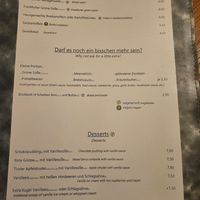 Menu at Dauth-Schneider in Frankfurt