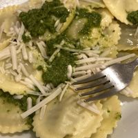 Vegan ravioli with pesto and cheese   at Trader Joe's - Bay St in San Francisco