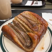 Yummy vegan banana breadd  at Caffeinated in Busan