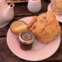 Date and walnut scone  at Swanbourne Lodge Tearoom in Arundel