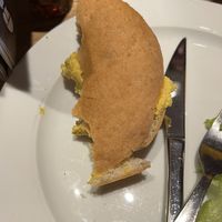 “Bagel” with hummus  at Cafe Guglhupf in Munich