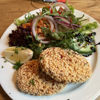Beetroot schnitzel  at Cafe Guglhupf in Munich