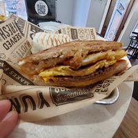 French toast sandwich! at Not Ya Mama's Vegan Cafe in Salem