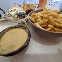 Cheez fries! at Not Ya Mama's Vegan Cafe in Salem