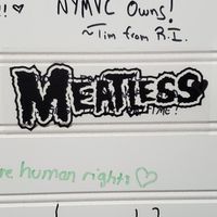 Graffitti wall! at Not Ya Mama's Vegan Cafe in Salem