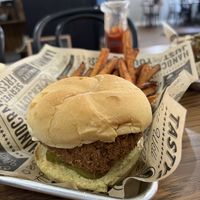 Chik-fil-a sando  at Not Ya Mama's Vegan Cafe in Salem