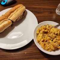 Steak bomber mac and cheese and a side of ranch at Not Ya Mama's Vegan Cafe in Salem