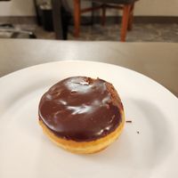 Boston cream donut at Not Ya Mama's Vegan Cafe in Salem