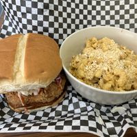 Buff chik’n n mac   at Not Ya Mama's Vegan Cafe in Salem