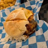 Nashville hot "chicken"sandwich at Not Ya Mama's Vegan Cafe in Salem
