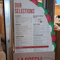 The menu at La Piadineria in Milan