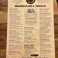 Menu  at Bentonville Taco & Tamale Co in Bentonville