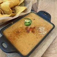 Finaly got cheese dip, a little runny but love the flavor  at Bentonville Taco & Tamale Co in Bentonville