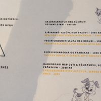 Kids vegan soup at RJÚK ANDI in Stykkisholmur