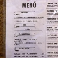 Menu of the day at Trigo Limpio in Huancayo