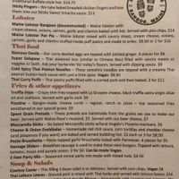 2 Feet Brewing food menu  at 2 Feet Brewing Co in Bangor