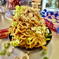 Thai Cold Preanut Noodles (Salad).  at 2 Feet Brewing Co in Bangor