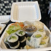 Veggie Bento Box w/Avocado and Cucumber Rolls  at Joy Sushi in San Leandro