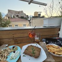 View of acropolis   at Thea in Athens