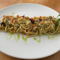 Pasta avocado  at Mystilli Roof Garden in Rhodes