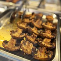 Grilled mushrooms at Falafel Al Darwandy in Yerevan