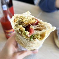 Falafel wrap at Falafel Al Darwandy in Yerevan