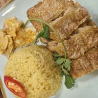 Chic rice (request no salad) at The Kind Bowl - Serangoon Garden in Northeast Singapore