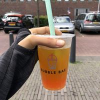 Vegan poppings in this bubble tea  at Bubble Bae in The Hague