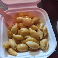 Creamy mac n cheese at Secret Vegan Kitchen in New York City