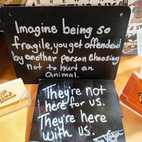 Vegan for the animals 💚 at Secret Vegan Kitchen in New York City