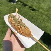 Ramen Corn Dog at Secret Vegan Kitchen in New York City