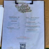 Menu w/ Prices at Secret Vegan Kitchen in New York City