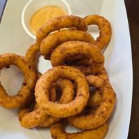 Onion rings at Secret Vegan Kitchen in New York City