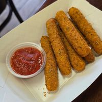 Mozzarella sticks at Secret Vegan Kitchen in New York City