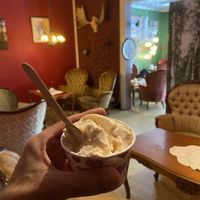 Melon sorbet and cute decor  at Glassbaren in Braecke