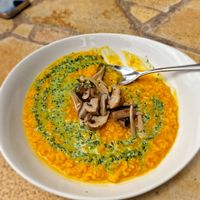 Pumpkin mushroom risoto at Pura Vida in Mallorca