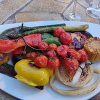 Grilled vegetables (main) at Pura Vida in Mallorca