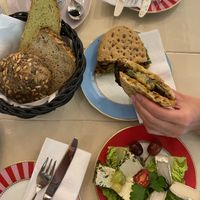 Veggie sandwich & vegan cheese platter   at Isabella Glutenfeie Pâtisserie in Frankfurt