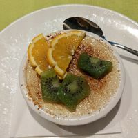 Creme brulee (vegan) at La Table de Clervaux in Clervaux