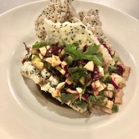 Cuttlefish Ceviche with rice cracker.  at SHYAMA - CLOSED in Canoga Park