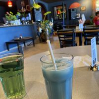 Butterfly pea tea latte   at SHYAMA - CLOSED in Canoga Park