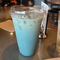 Butterfly pea tea latte  at SHYAMA - CLOSED in Canoga Park