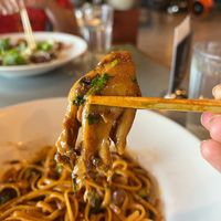 Mushroom from the miso wakame linguine  at SHYAMA - CLOSED in Canoga Park