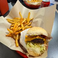 Amazing Bacon Cheeseburger!   at Juicy J's Smoked Burgers in Poulsbo