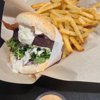 Bleu cheese burger at Juicy J's Smoked Burgers in Poulsbo