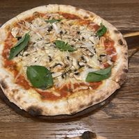 Added some mushroom and onion  at Gatto Matto Ristorante in Bratislava