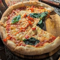 Vegan Margherita with extra chilli at Gatto Matto Ristorante in Bratislava