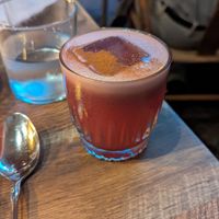 Blue Velvet cocktail at Delbar Middle Eastern in Atlanta