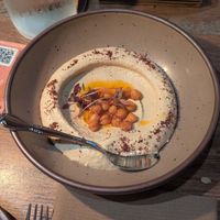 Hummus at Delbar Middle Eastern in Atlanta