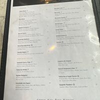 (V) circled options are vegan on the menu  at Macoletta Brick Oven Pizzeria in Queens